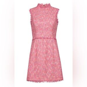 Sail to Sable Pink Tweed Fringe dress